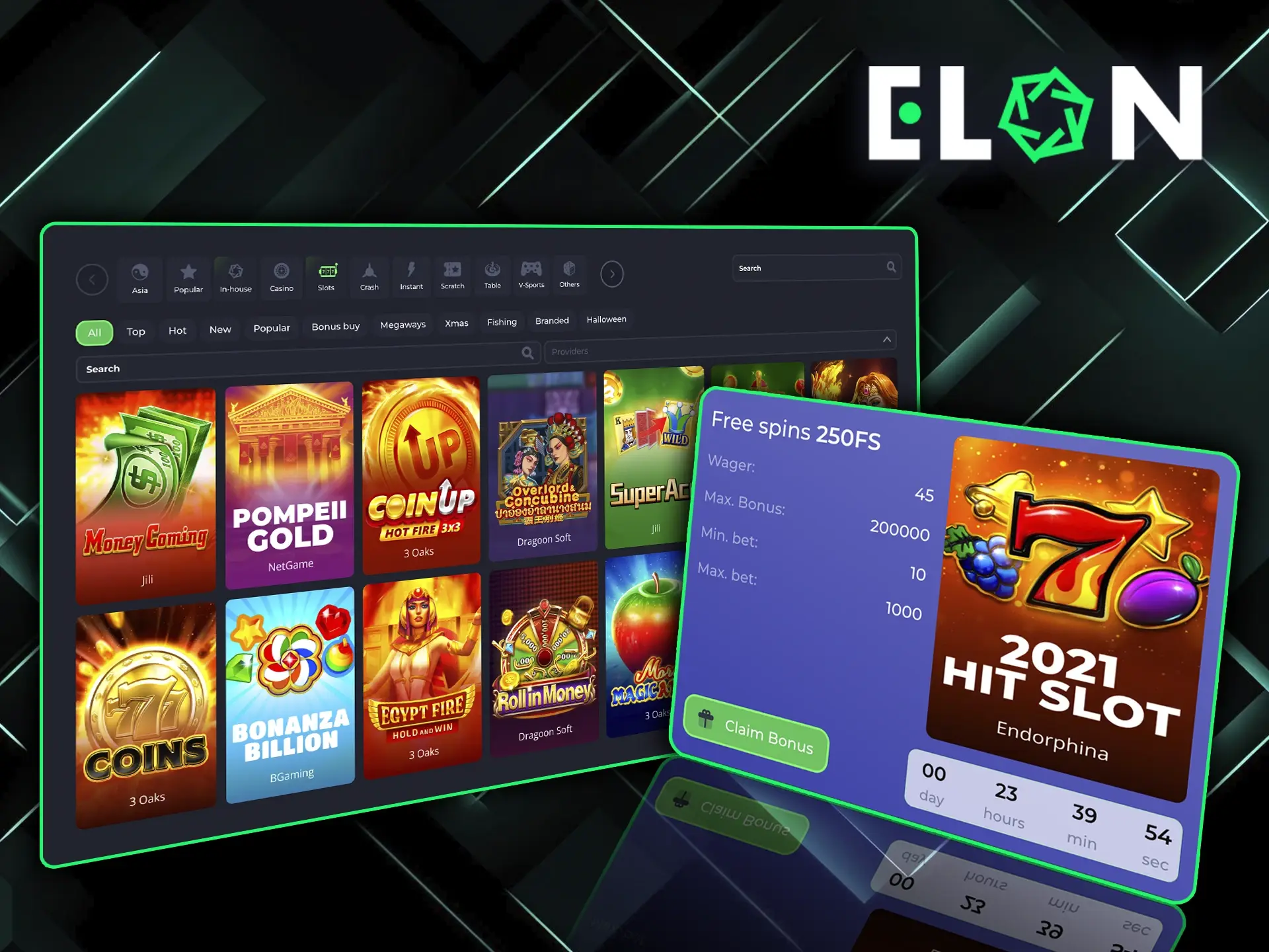 Take advantage of free spins in slots from ElonBet Casino to gain experience and get unforgettable emotions.