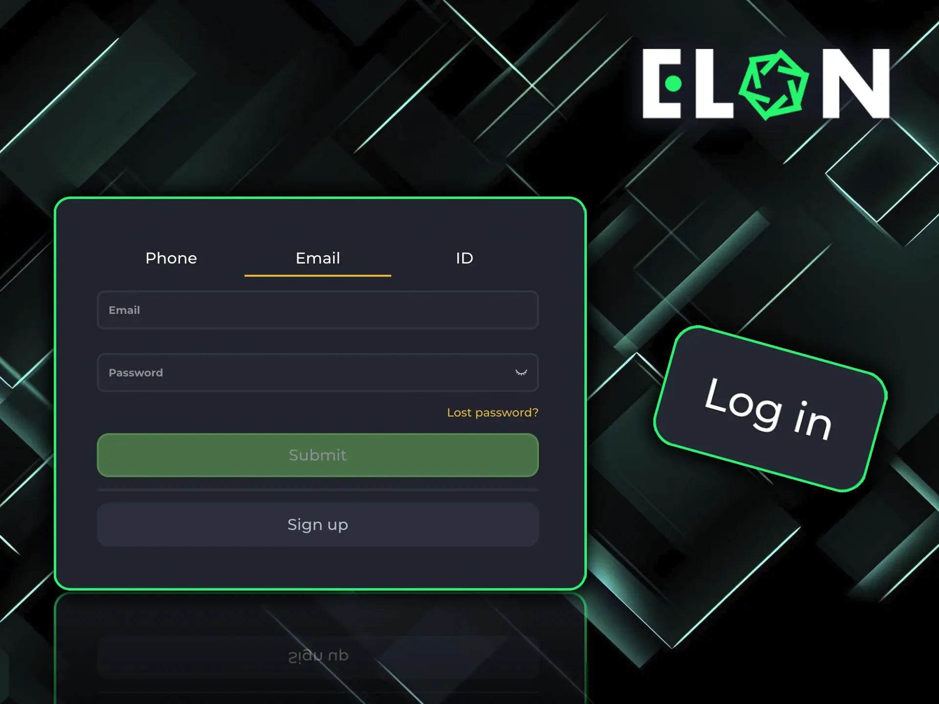 To begin your exciting journey in the world of ElonBet Casino you need to log in to your account.