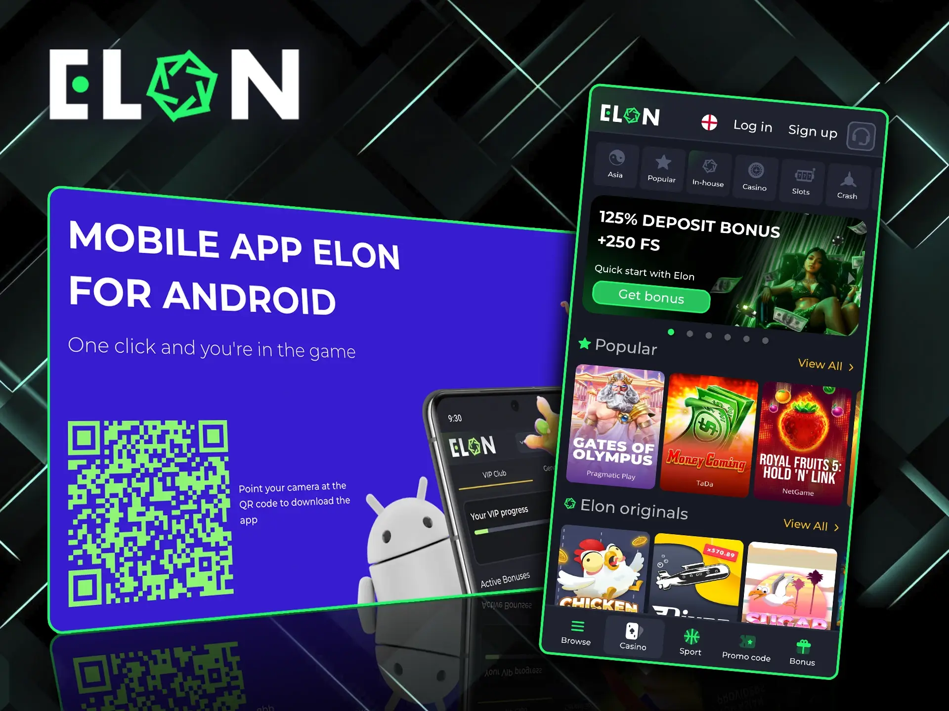 Use the ElonBet app which is perfect for all types of devices.