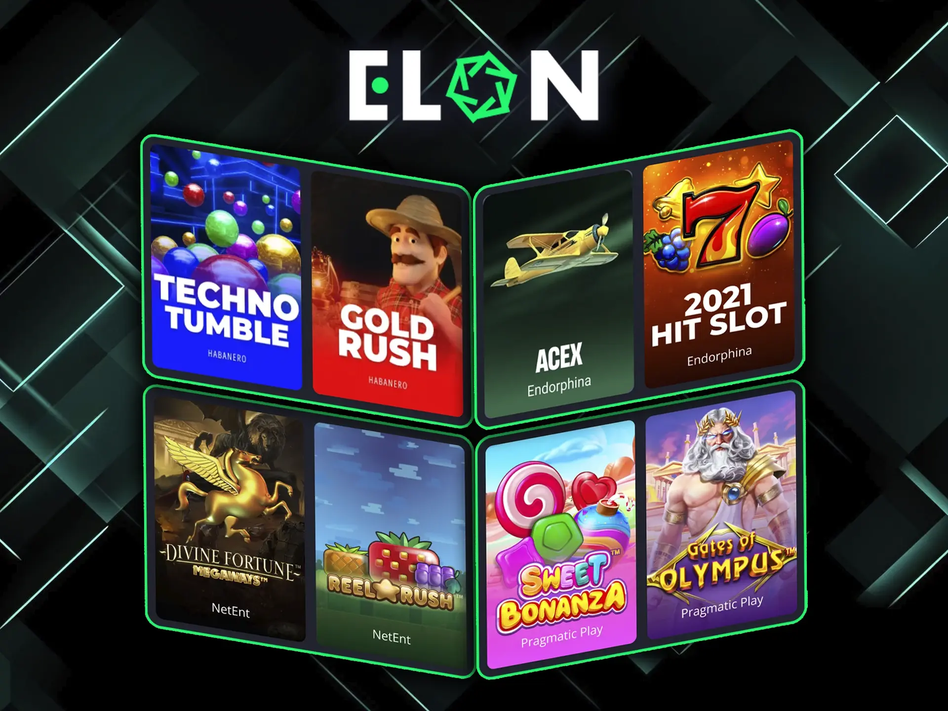 Familiarise yourself and pick the best slots provider from the ones featured at ElonBet Casino.